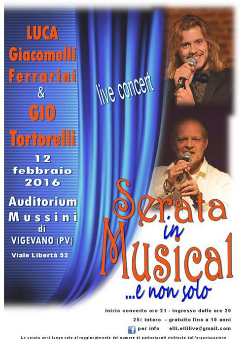 Serata in Musical con Luca Giacomelli Ferrarini e Gio Tortorelli