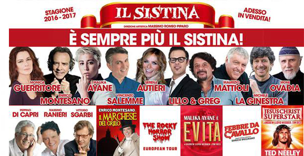 Teatro Sistina Roma 2016 2017 gli spettacoli