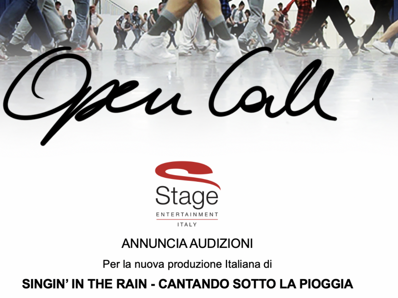 Bando Singin’ in the Rain a Milano Produzione Stage Entertainment
