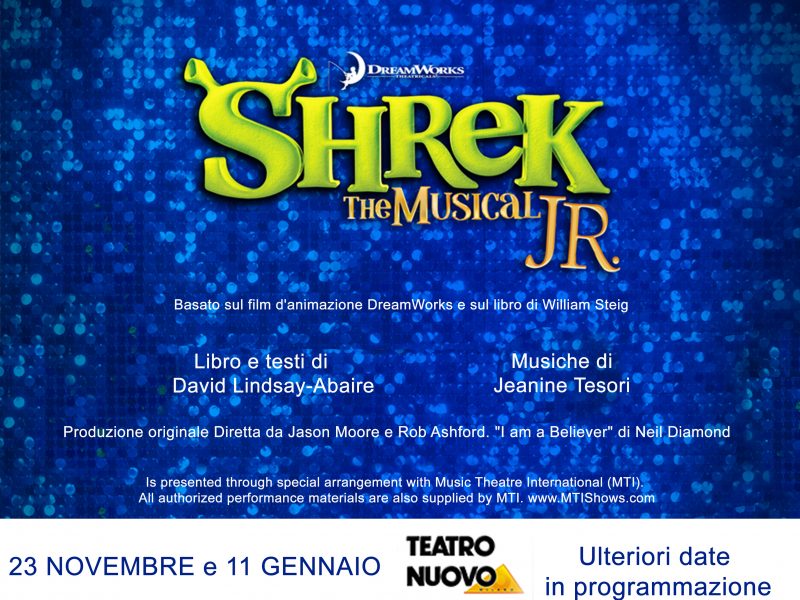 La CMS presenta Shrek il Musical Jr. Bando audizione per il nuovo progetto formativo